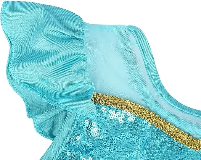 Mädchen Märchenprinzessin Badeanzug Zweiteiliger Bikini Bademode Sommer Strand Pool Outfit für Urlaub Cosplay Party Kleidung – Detail 9