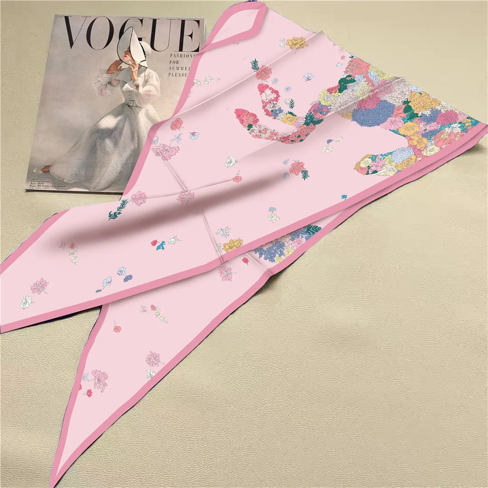 Lenço de diamante marca de impressão de cavalo lenços de seda envolve mulheres luxo bandana bandana bandana bandana senhora hijabs foulards neckerchief xales