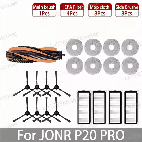 For JONR P20 PRO / T5 Pro Robot Vacuum Cleaner Accessories Main Side Brush Hepa Filter Mop Cloth Dust Bag Replacement - Image 16