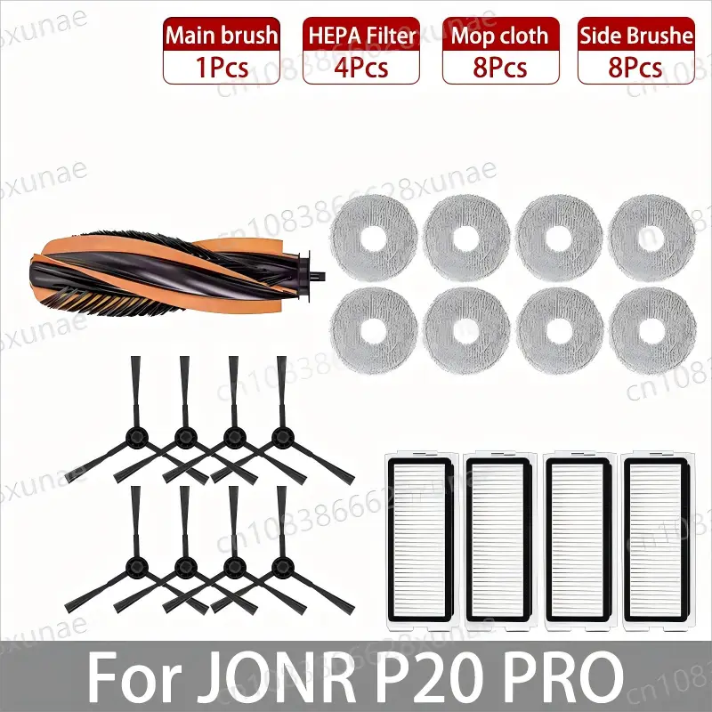For JONR P20 PRO / T5 Pro Robot Vacuum Cleaner Accessories Main Side Brush Hepa Filter Mop Cloth Dust Bag Replacement - Image 18