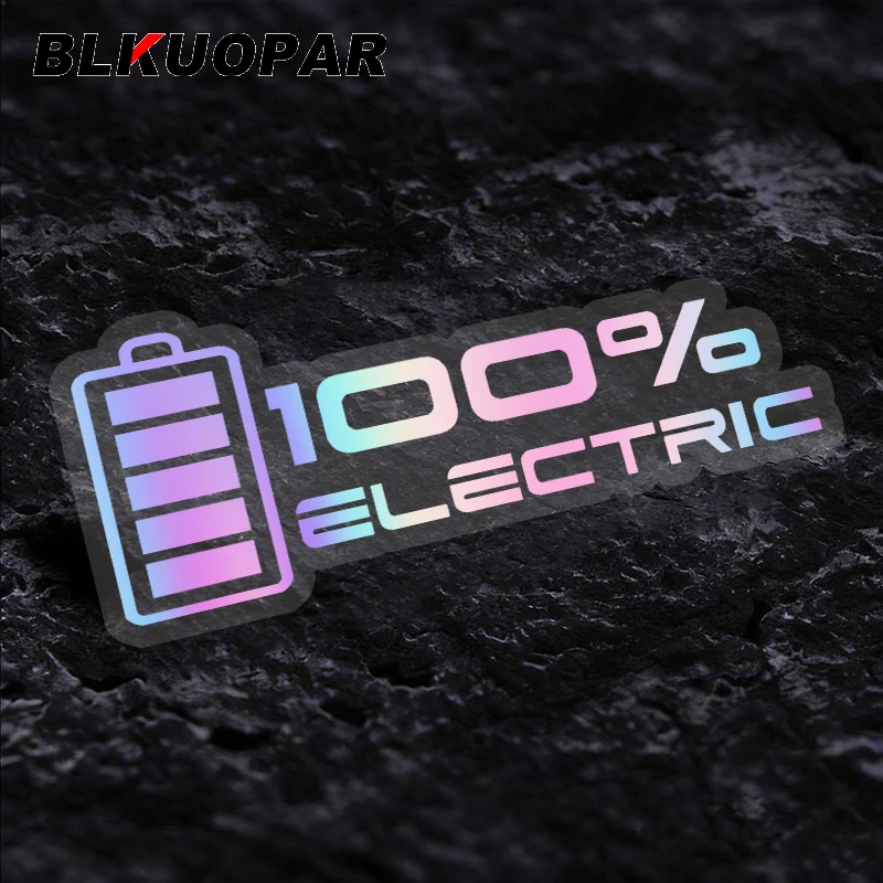 BLKUOPAR Battery Level 100% Car Stickers Electric Fashion Decal Occlusion Scratch Die Cut Bumper Windshield Car Accessories