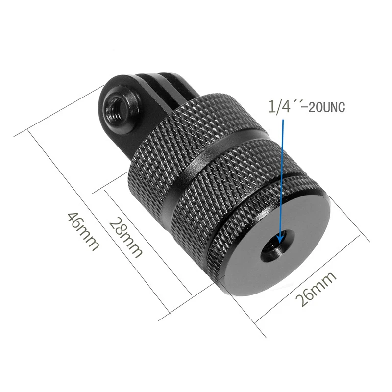 Aluminum 1/4 inch 20 Camera Mount, 360 Degree Rotation Tripod Mount Adapter Compatible with GoPro Hero 13/12 Black, Hero 11/10/9