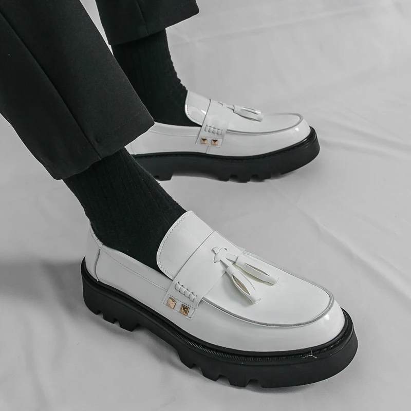 Scarpe, scarpe in pelle, velcro da uomo, testa tonda, traspiranti, business, casual, formali, pelle bovina, persone di mezza età e anziane, scarpe di papà