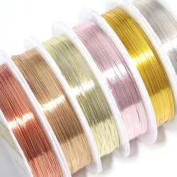 1.5-20m/Roll 0.2-1mm Colorfast Copper Wire Accessorie for Making  Bracelet Necklace Beading Rope Jewelry Cord for Handmade Craft