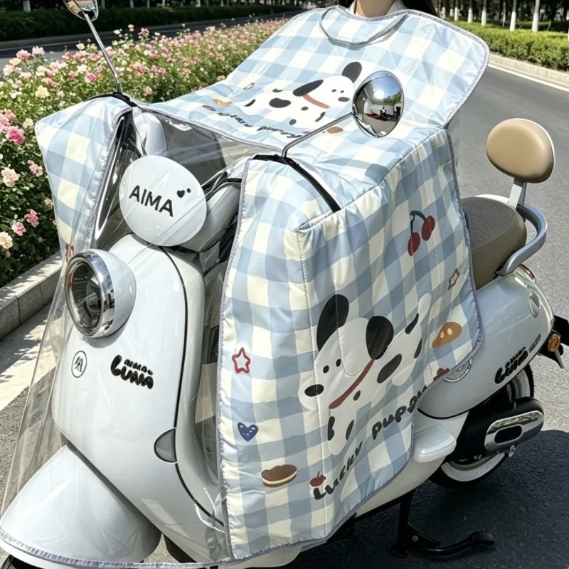 New Summer Full Cover Electric Scooter Windshield Cover, Thin Waterproof Sun Shield, All Season Universal for Battery Motorcycle
