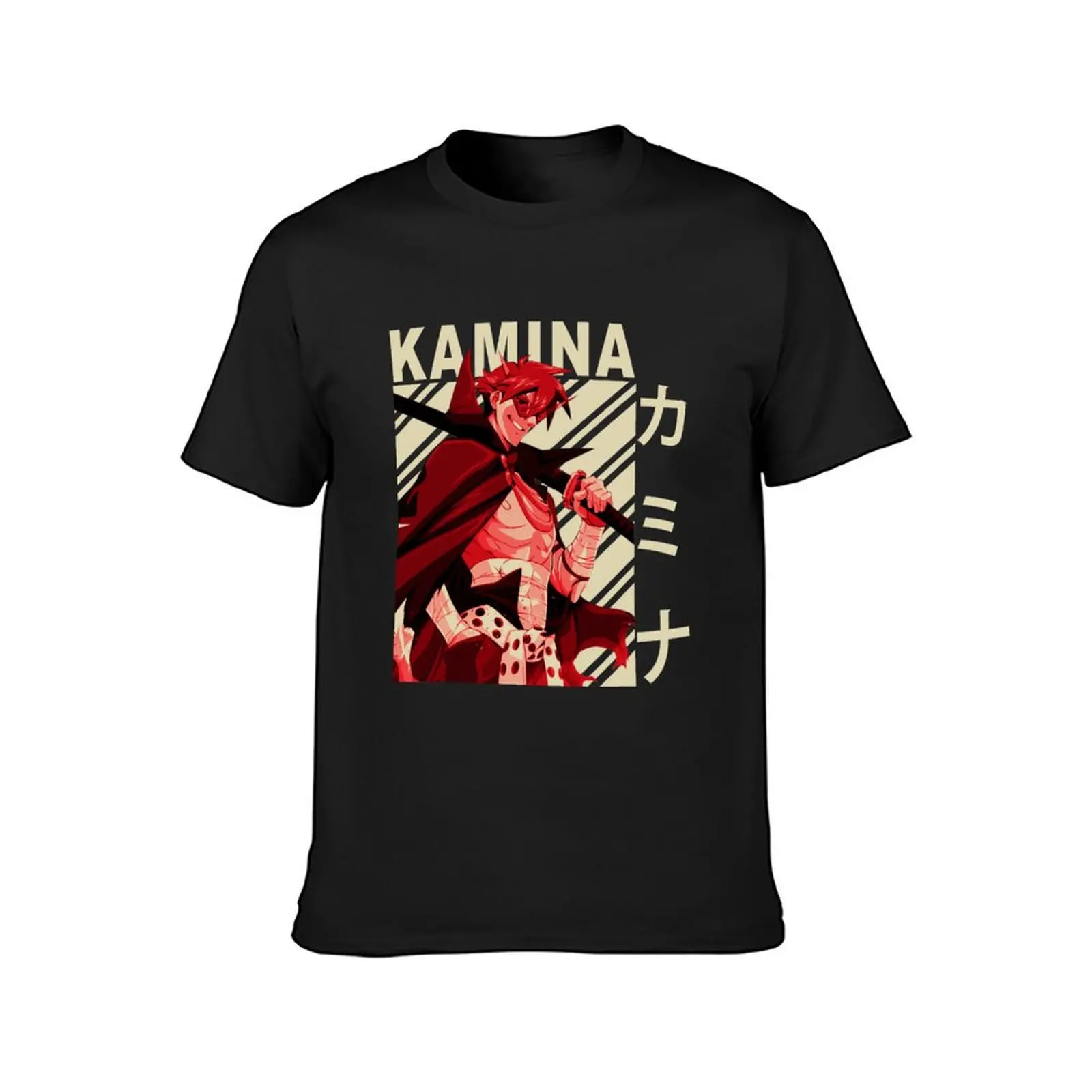 Kamina - Vintage Art T-Shirt sports fans anime shirts graphic tees cute tops Short sleeve tee men