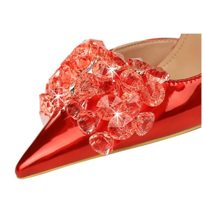 

New Women's Shoes Luxury Rhinestone Pointed Tip High Heels for Woman Fashion Model Casual Shoes Designer Shoes Zapatos De Mujer