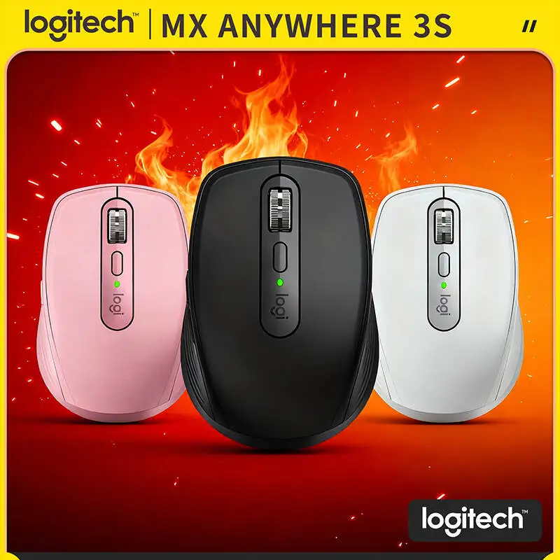 

Logitech MX Anywhere 3S Portable Mouse - 8K DPI Glass Tracking, Hyper-Scroll, Silent Click, USB-C Quick Charge for Campus Trip