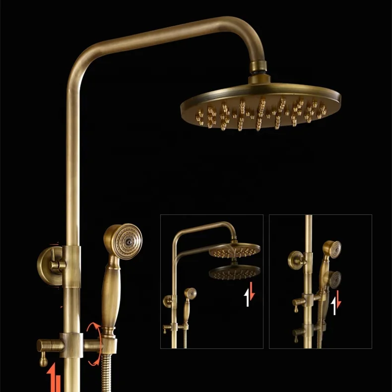 Antique Thermostatic Rain Shower panel Shower Set Contemporary Telephone Shower Faucets