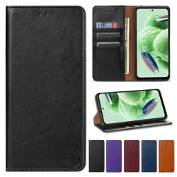 Wallet Card Slot Magnetic Flip Leather Case For Xiaomi Redmi Note 14 Pro+ 14S 13 12 12S 11 11S 10 10S 9 Pro 8 8T 7 Cover