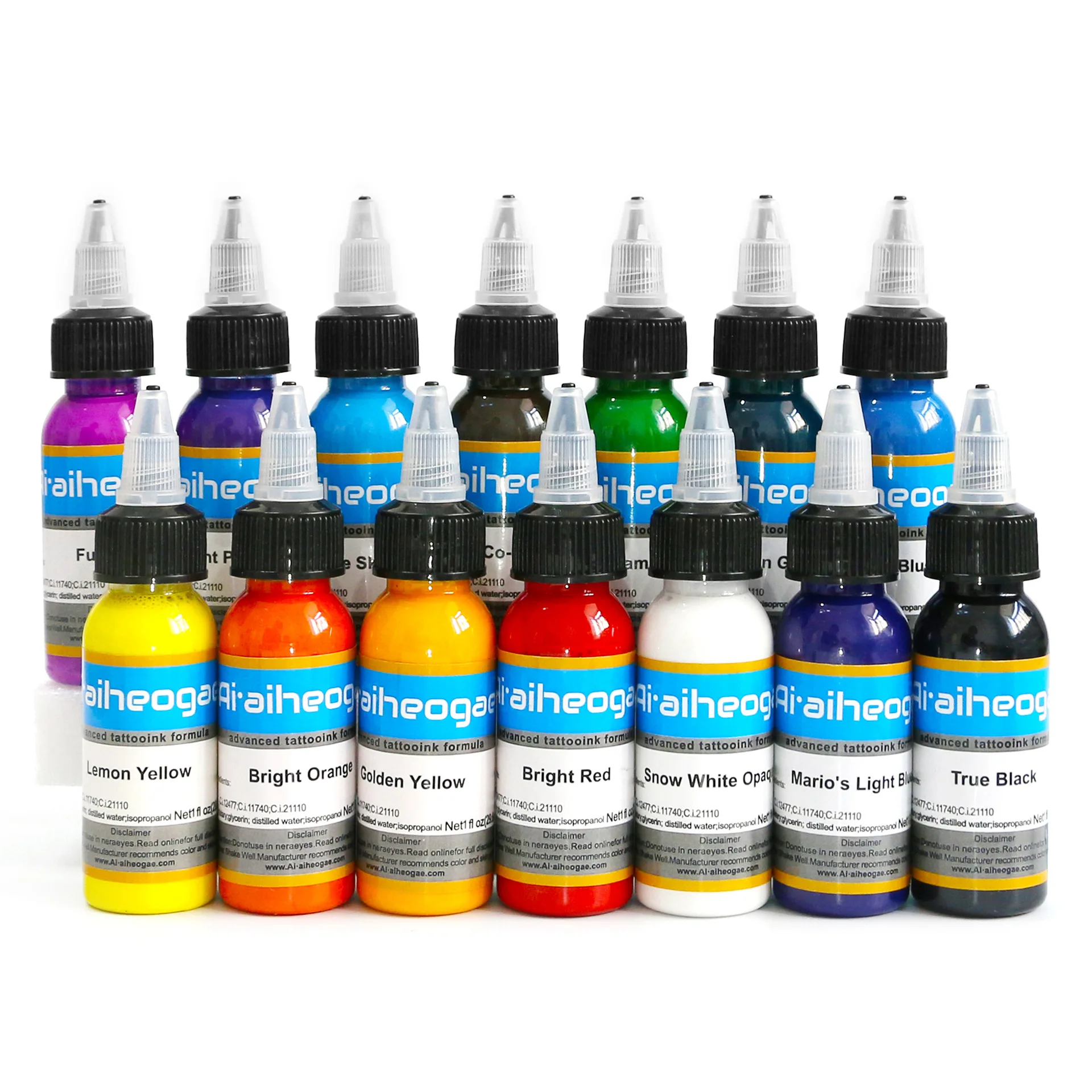 

Professional Tattoo Ink 14 Color Set 1oz 30ml / Bottle Tattoo Pigment Set Fashion Makeup Cosmetics.