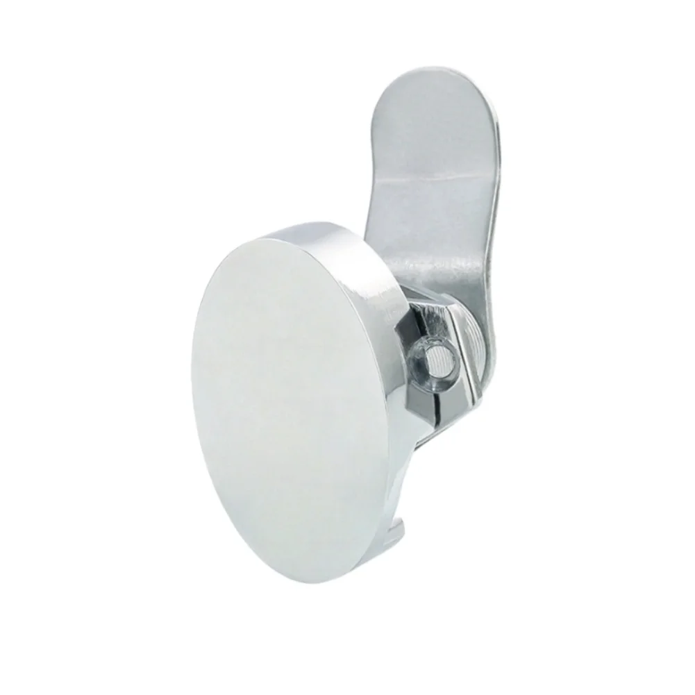 Handle Style Zinc Alloy Cabinet Lock with Hanging Tongue for File Cabinet Wardrobe Marine Applications 1.6 1.9cm Silver Metallic