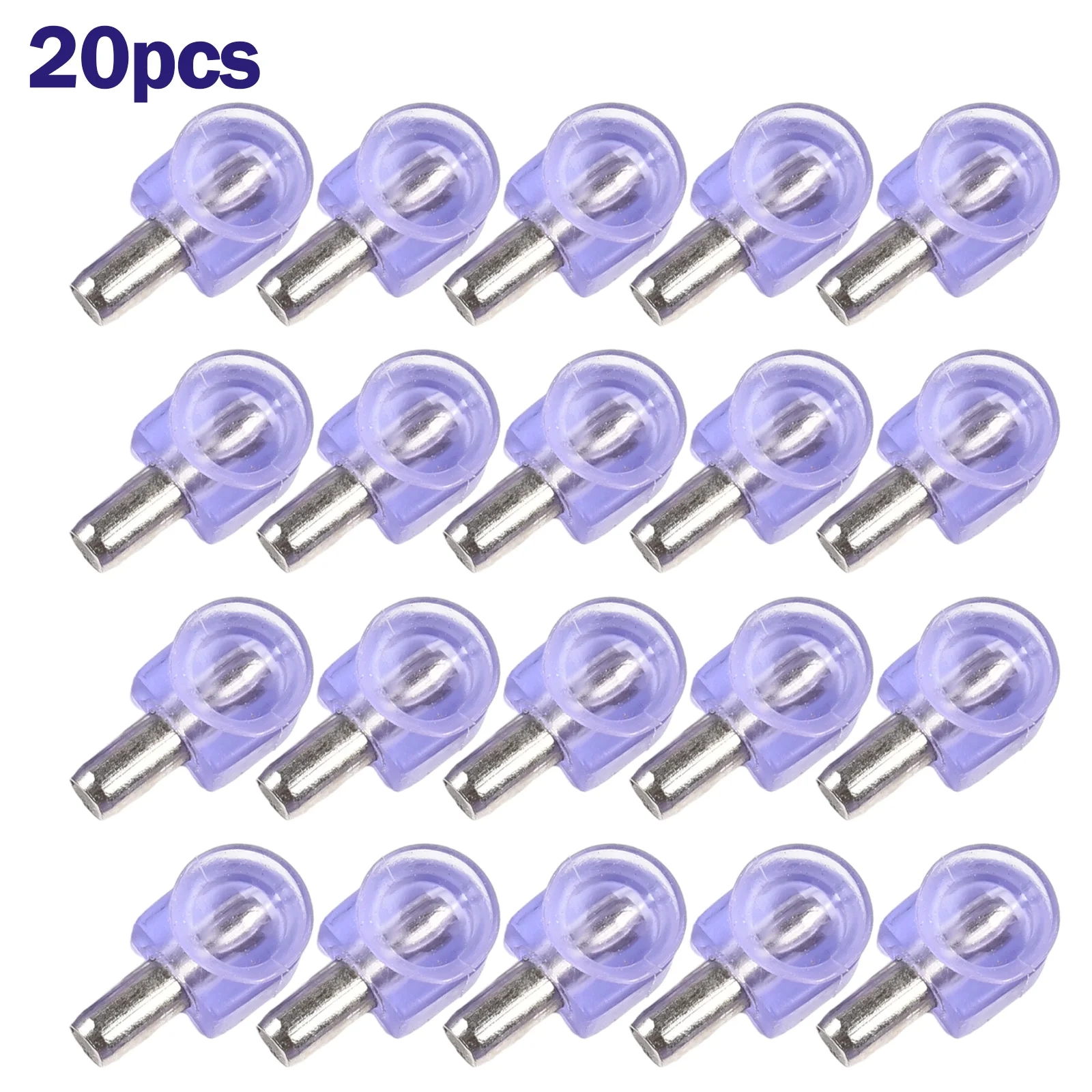 20pcs Shelf Support Pegs Hardware Shelf Support Studs Pegs Pins Plugs 6mm Cabinet Bracket Silver For Wood Glass Surfaces