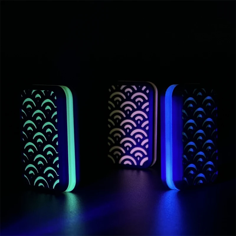 Novel Glow in the Dark Fidget Slider Fashion Signal EDC Fidget Toy Infinite Position Push Haptic Slider Stress Relief ADHD Tool