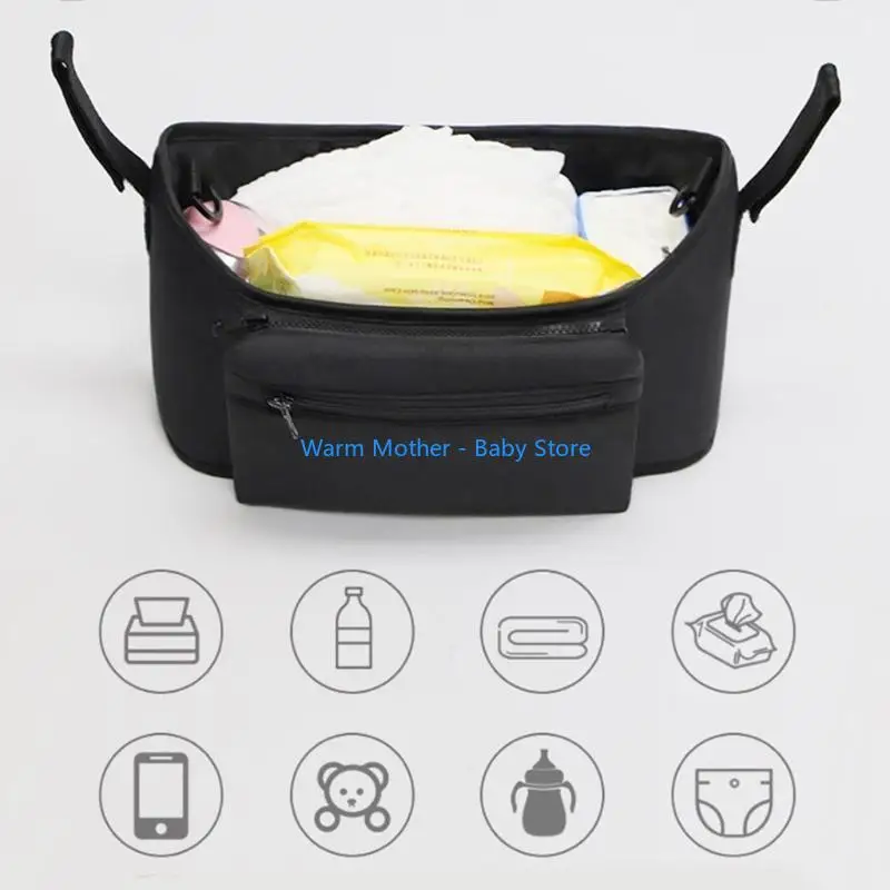 

Practical Toddlers Stroller Bag Large Capacity Infant Pram Cart Storage 57QE