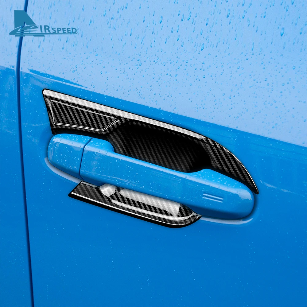 ABS Carbon Fiber Style Sticker For Subaru Crosstrek 2024 4PCS Car Outside Door Bowl Cup Cover Trim Interior Accessories