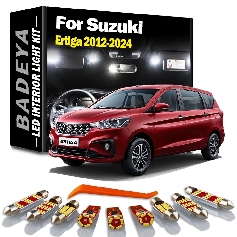 BADEYA LED Interior Reading Luggage Light Kit For Suzuki Ertiga 2012- 2017 2018 2019 2020 2021 2022 2023 2024 Number Plate Bulbs