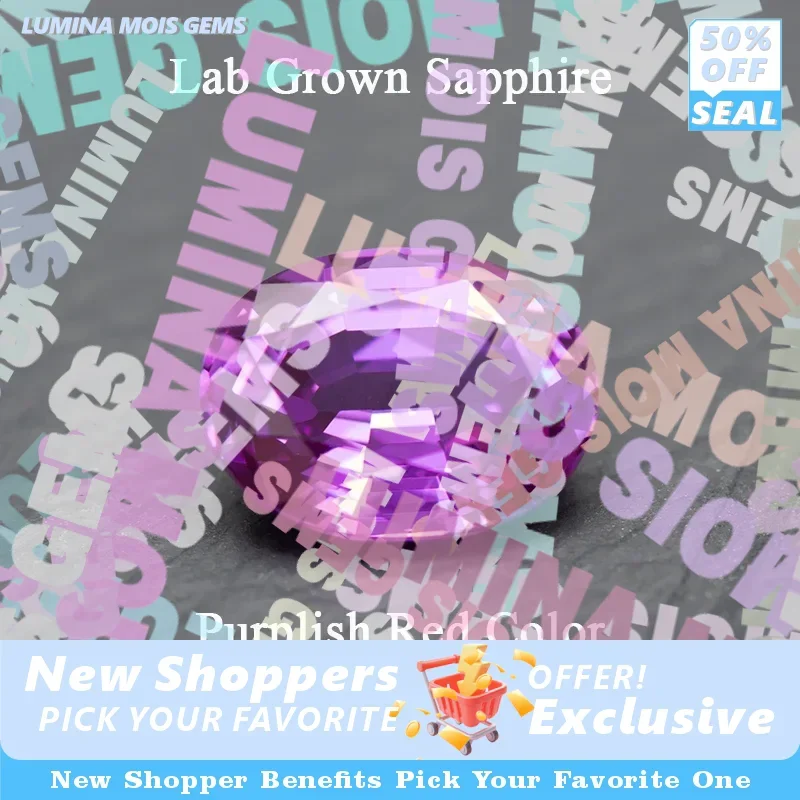 

NEW Lab Grown Sapphire Purplish Red Color Oval Cut Top Quality Gemstones Beads for Charms Jewelry Making Selectable AGL Certifi