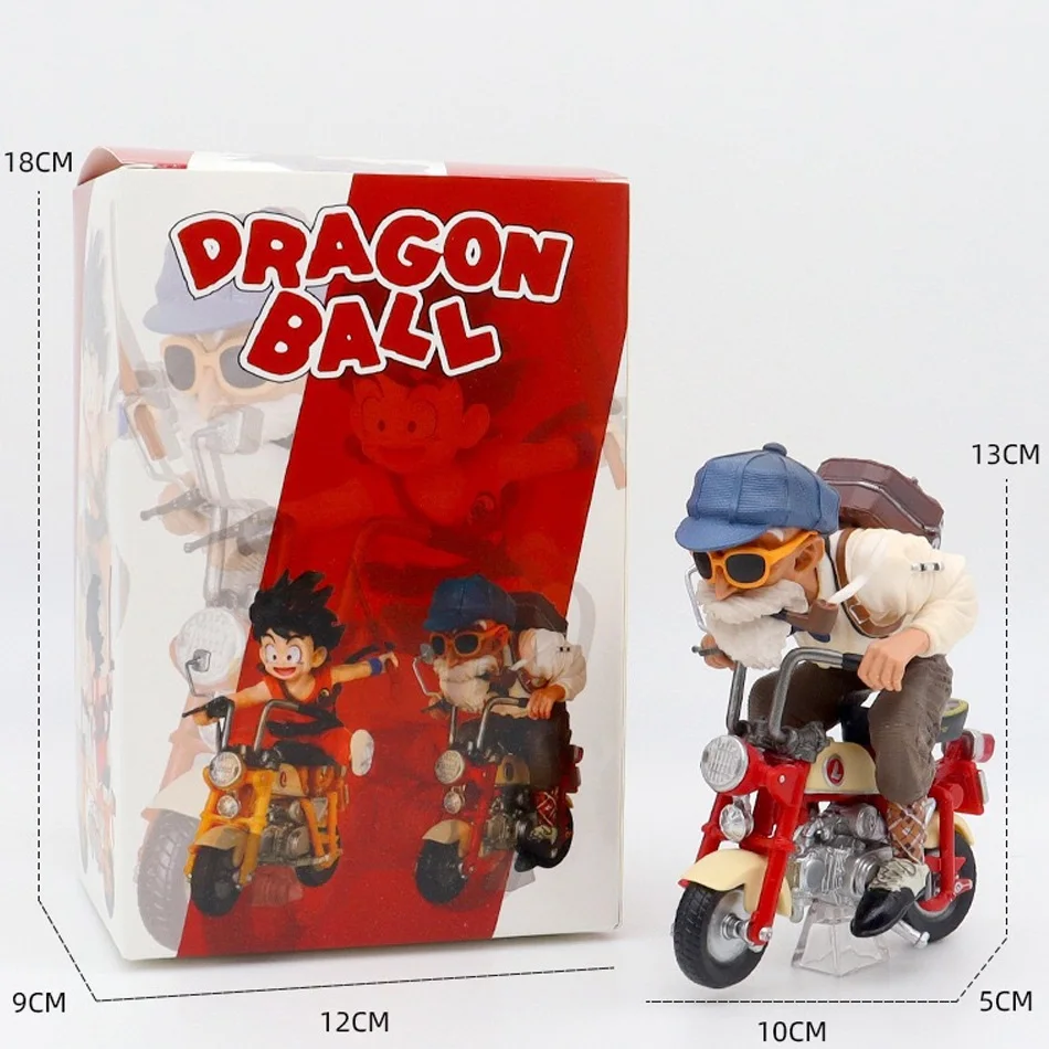 Nouveau 13 cm Dragon Ball Z figurine d'anime Son Goku maître Roshi locomotives PVC Action Kame Sennin moto jouets pour enfants cadeaux