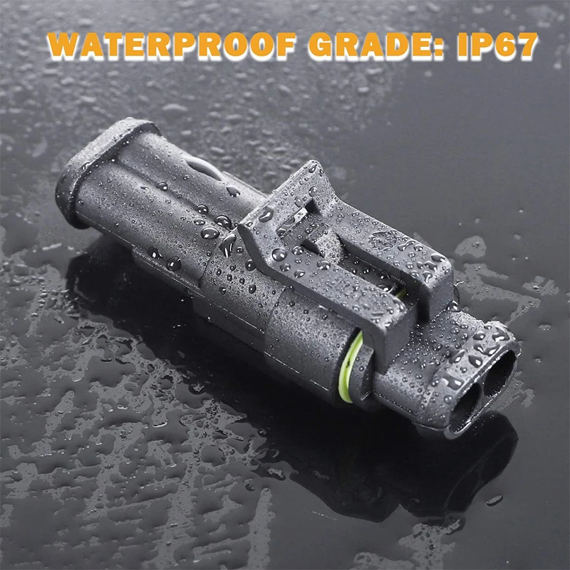 10Pcs 2Pin Waterproof Automotive Wire Connector 20-16AWG 1.5mm Male Female Terminal Plug for Car Motorcycle Connection