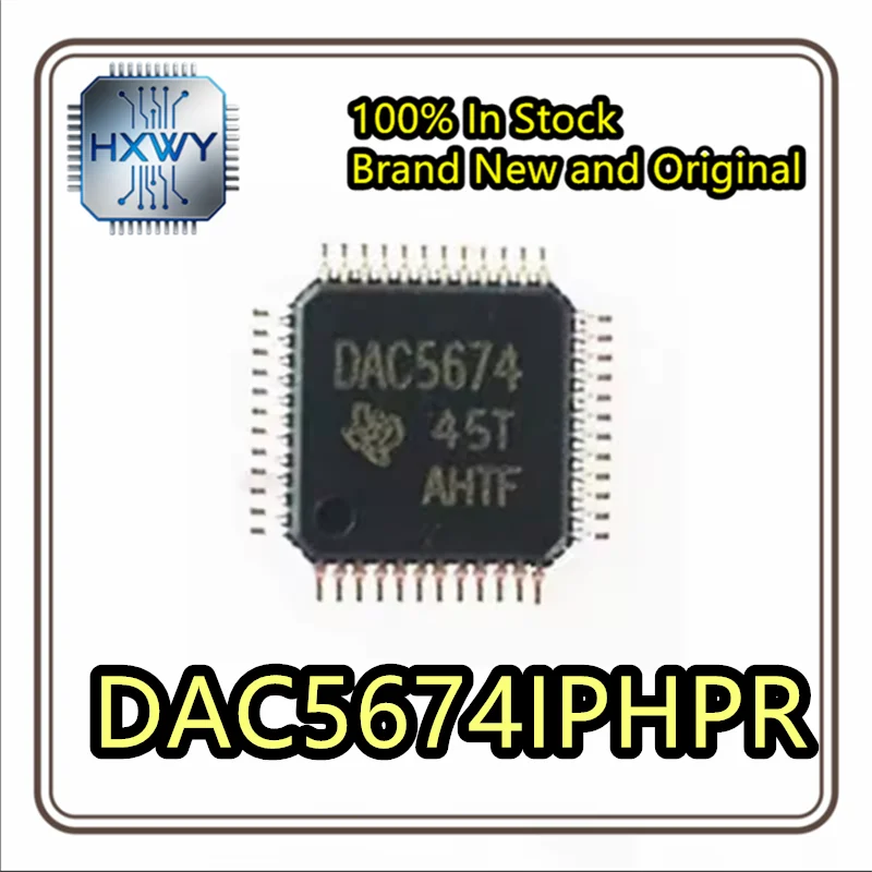 (1/3 pcs) DAC5674IPHPR  DAC5674  HTQFP48 package  IC chip  Brand new electronics  Integrated circuit  Stock running low