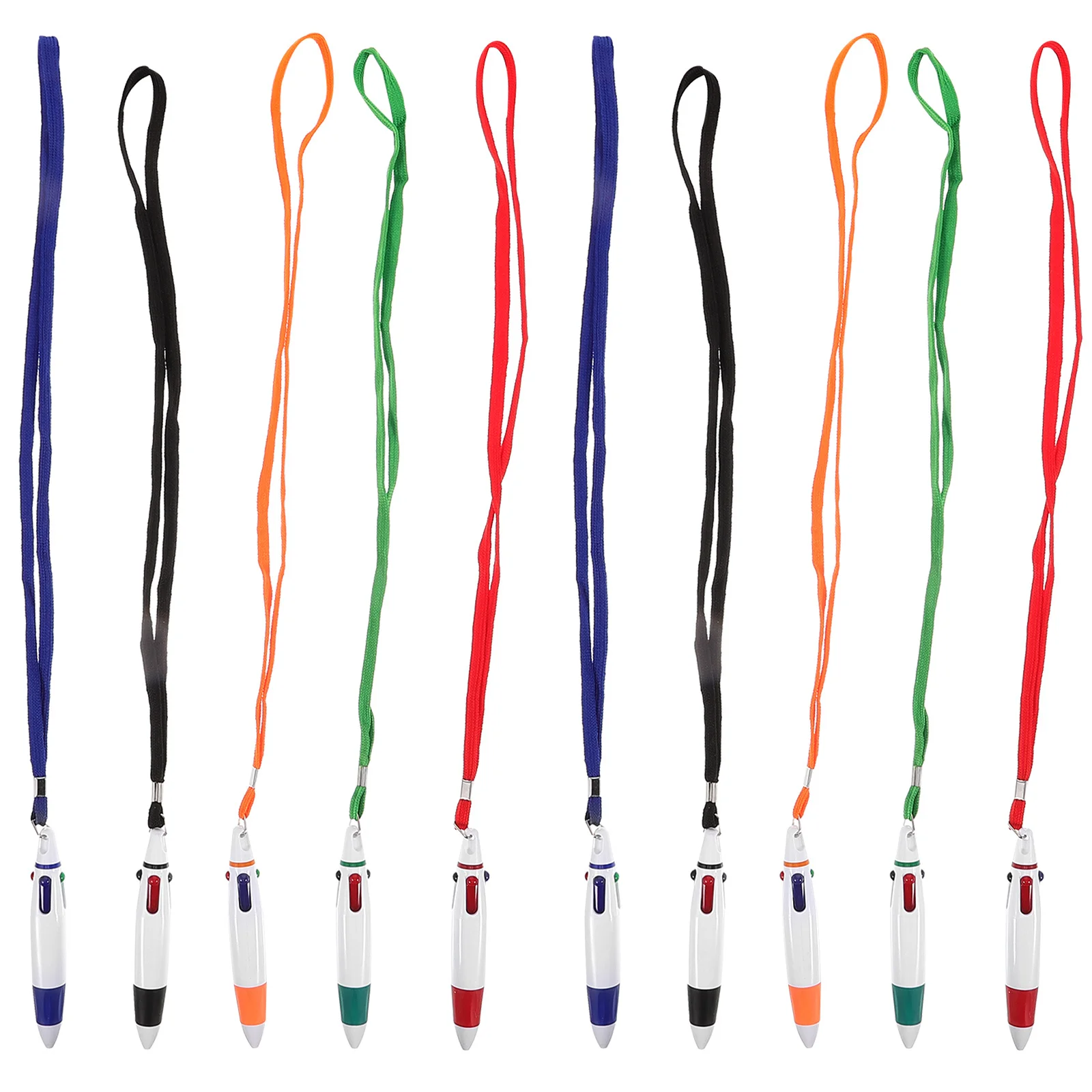 10pcs 4-Color Retractable Ballpoint Pen Multi-Function Writing Tool For Students Nurses School Office Supplies Journal