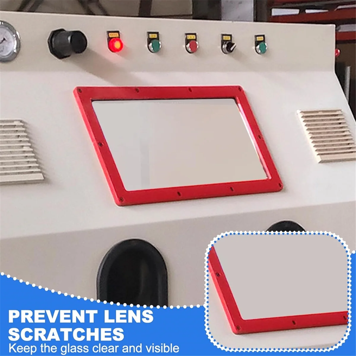 

AA25 6Pack Abrasive Blasting Cabinet Lens Covers - Sandblasting Lens Protector for Abrasive Blasting Cabinets 23 X 11inch