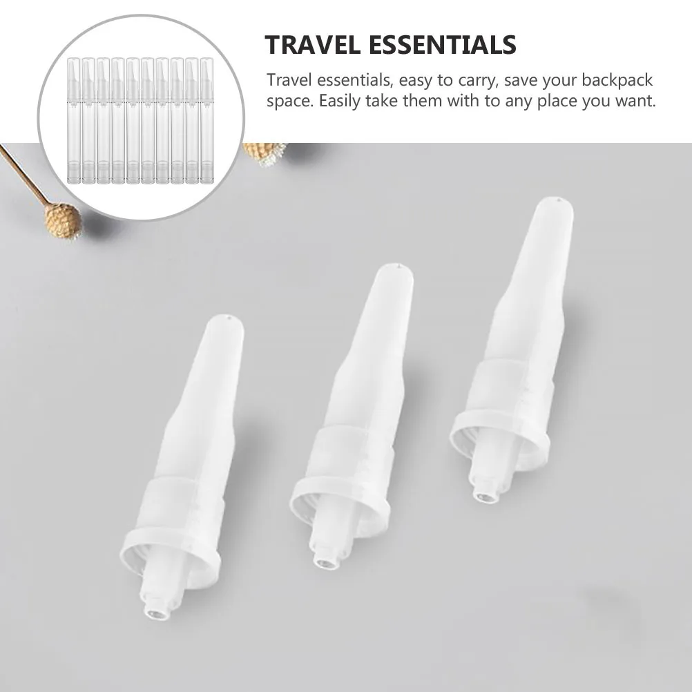 

10pcs Clear Plastic Airless Eye Serum Bottle Empty Vacuum Dispenser Storage Travel Size Skincare Tool Packaging