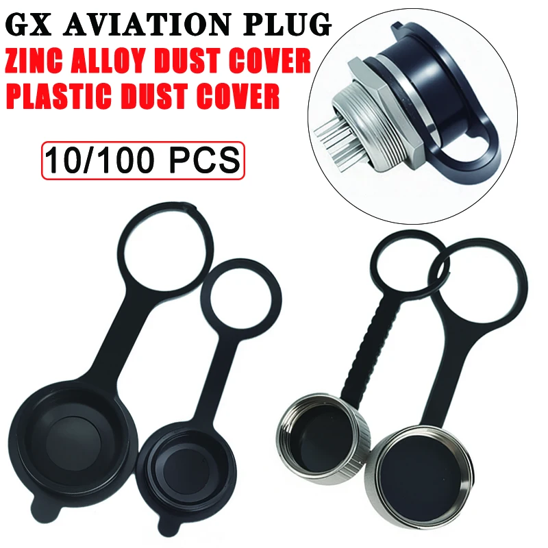 

10Pcs GX12 GX16 GX20 Aviation Plug Socket Metal Plastic Threaded Waterproof Connector Rubber Dust Protective Cover Zinc Alloy