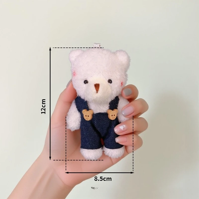 50pcs/lot Plush Teddy Bears Toys Pendant Animal Stuffed Dolls Kawaii Girl Mini Bear Key chain Bag Pendant Children Party Gifts