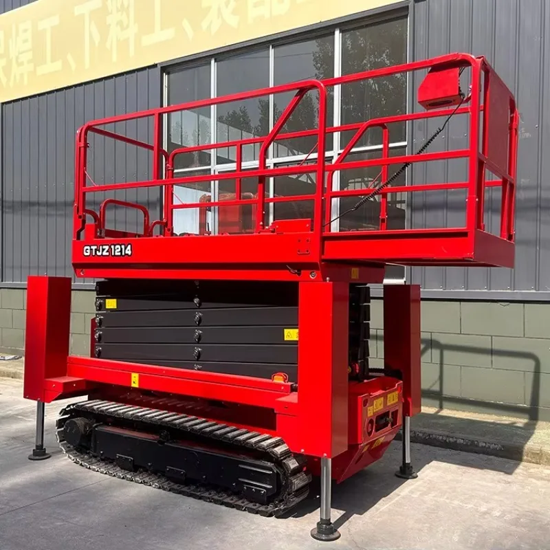 YG Mobile Hydraulic Track Scissor Lift Work Platform Hydraulic Shear Forklift for Multiple Work Environments