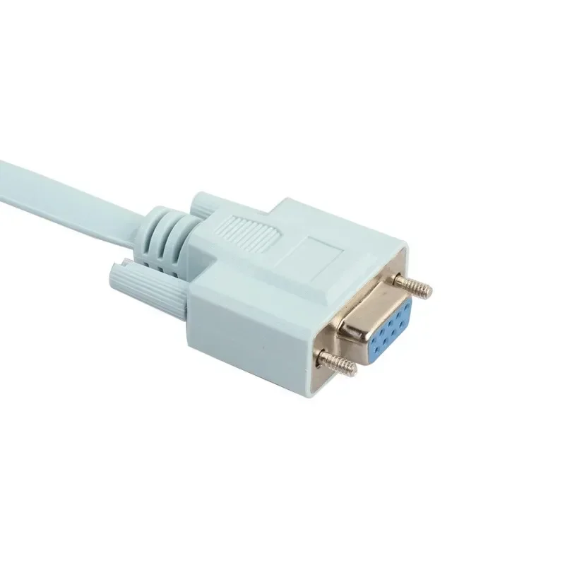 كابل وحدة التحكم USB RJ45 Cat5 إيثرنت إلى Rs232 DB9 COM منفذ تسلسلي أنثى أجهزة توجيه كابل محول الشبكة أزرق