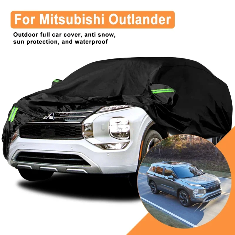 

Полный автомобильный чехол для Mitsubishi Outlander на открытом воздухе — водонепроницаемый снегозащитный солнцезащитный козырек, зимний и летний аксессуар для автозащиты