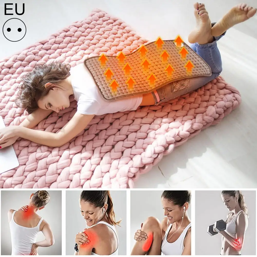 Heating Blanket Timing Function 6 Gears Rapid Thermal Temperature Control EU Plug LED Display Soft Electric Heating Pad