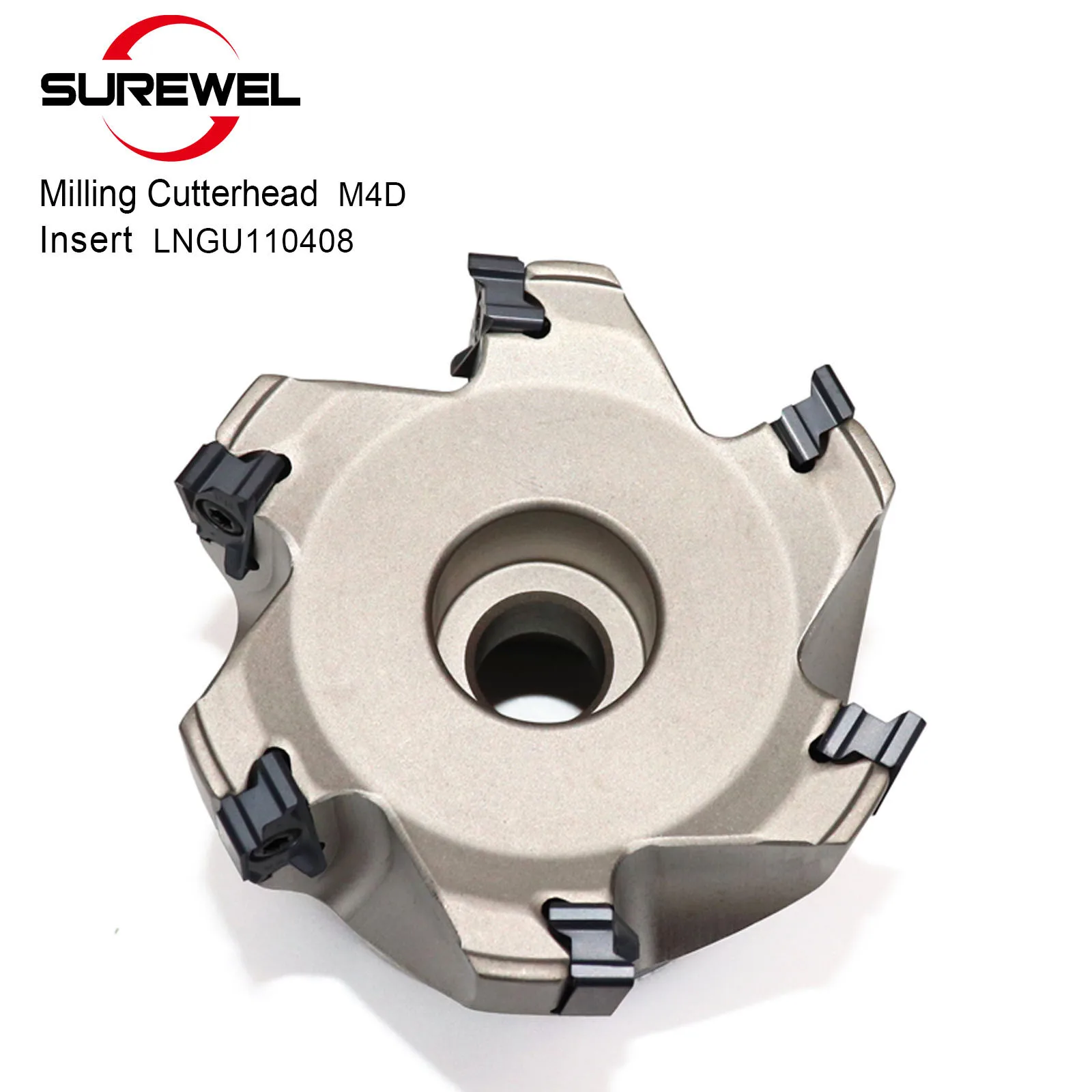 SUREWEL M4D Milling Cutterhead CNC tool Hi Feed Milling Cutter Hexagonal Heavy Cutting For LNGU110408/LNGU15T608 Inserts