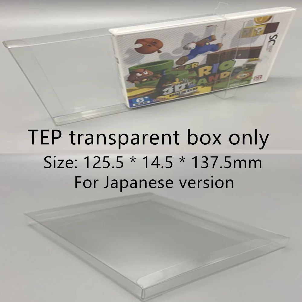 Caja de almacenamiento transparente para Nintendo 3DS, cajas de colección de juegos, caja de cartón para guardar colecciones, estuche de exposición transparente