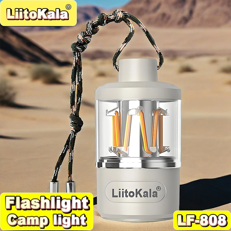 

Portable Camping Atmosphere Light, USB-C Rechargeable, 48H Runtime, IP44 Waterproof, COB Dual Light & Dimmable for Outdoor