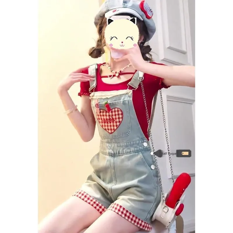 

Новый женский джинсовый комбинезон 2026 года: летний, свободный, повседневный, с прямыми штанинами, длиной в пол, модный комплект