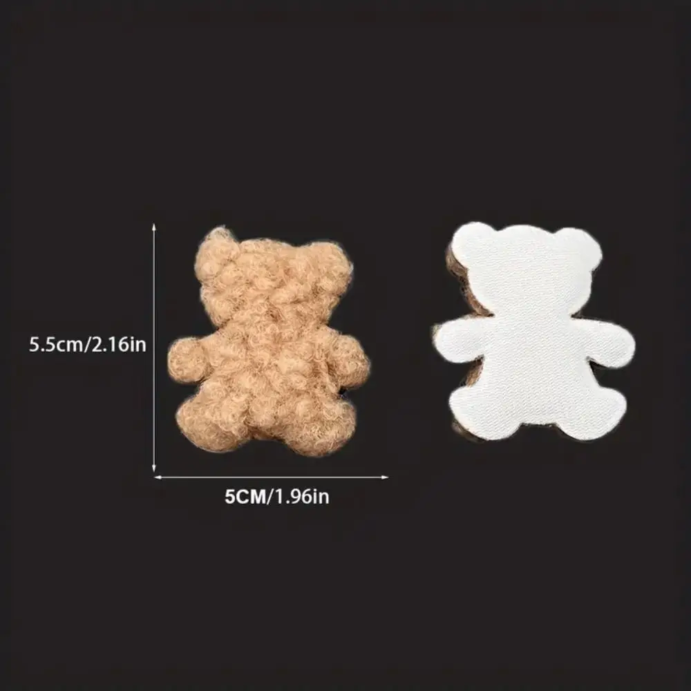 Cute Bear Fluffy Sponge Filling Patches, Sewing Patches, Applique For DIY Clothing Bag Decoration