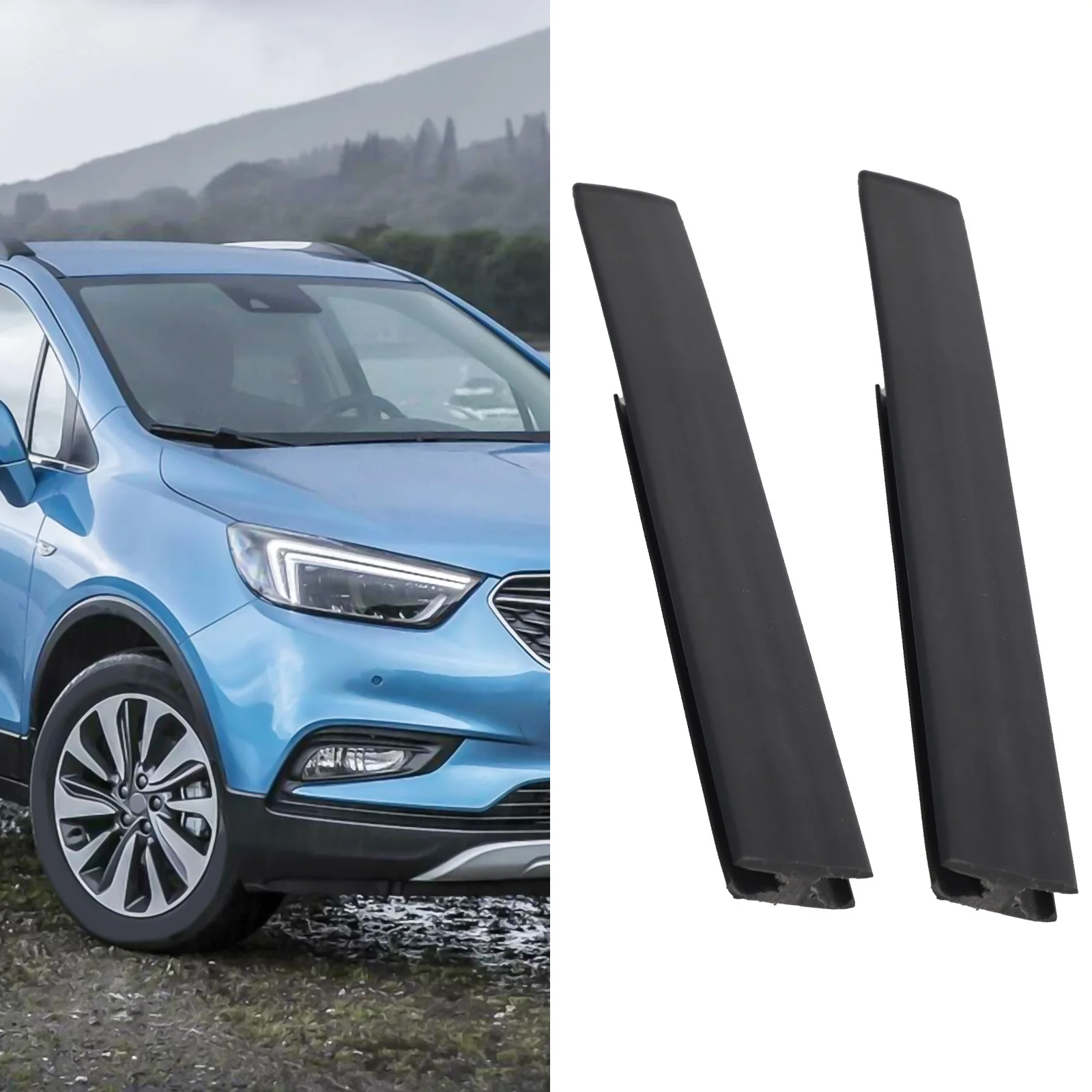 Front Pair Roof Exterior Trim-Drip Molding For VauxHall For Mokka 2015-21 Car External Components Front Roof Panel