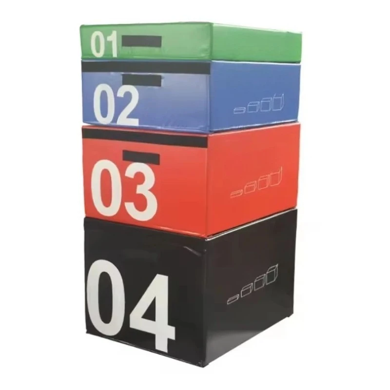 

4-In-1 Styrofoam Jump Box - Soft and durable gymnastics training equipment for fitness, home and gym