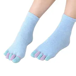 일본 패션 여성 재미 있은 카와이 발가락 양말 로리타 다섯 손가락 레이디 소녀 캔디 색상 여성을위한 귀여운 잠자는 양말 선물