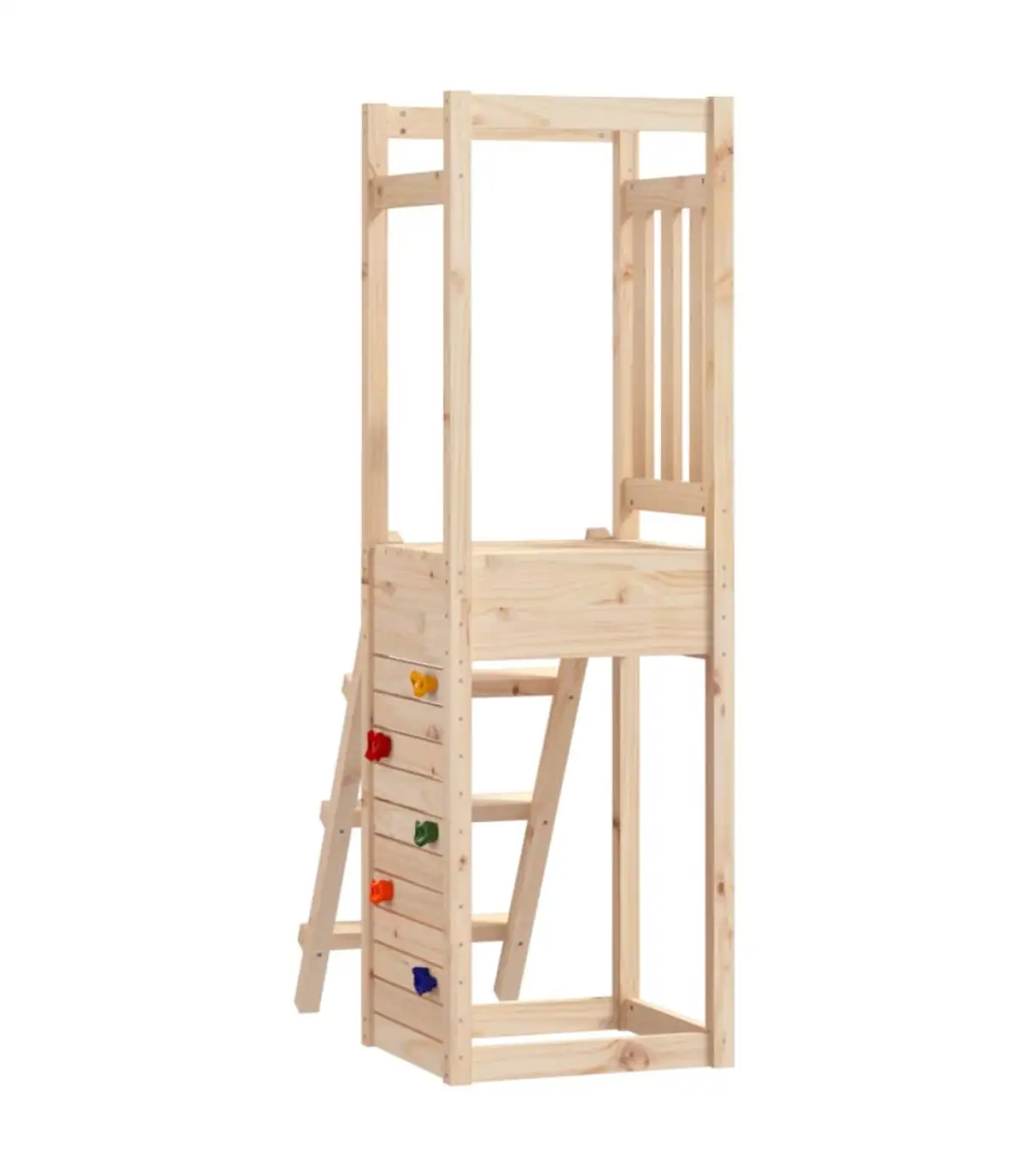 Games Tower swings and structures of games ladder and wall climbing Wood 53x46,5x169 cm