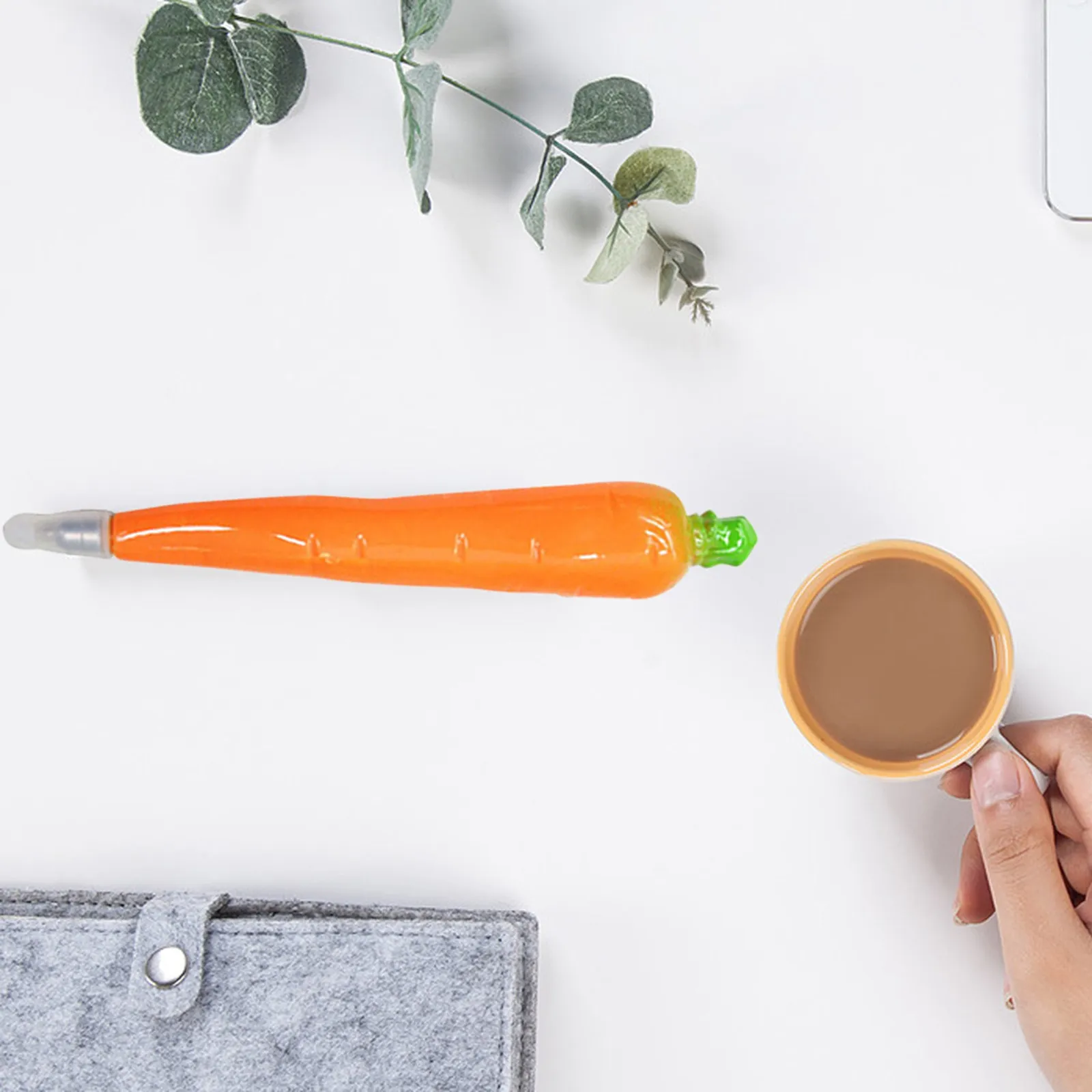 

Carrot Pen Gel Ink Ballpoint Pen for Kids Students Adorable Vegetable Design Encourages Writing Practice Fridge Friendly School