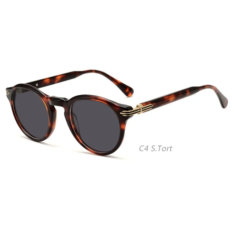 Vintage Personality Heavy Metal Round Frame Sunglasses Trendy Fashion High-Grade Unisex UV Protection Sunglasses