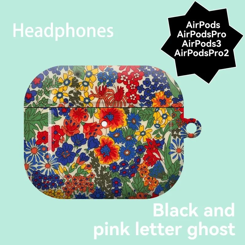 ins Korean Retro and Prosperous Art Glossy Cover Case For AirPods 1 2 3 4 Pro AirPods Pro 2 Shockproof Protective Case