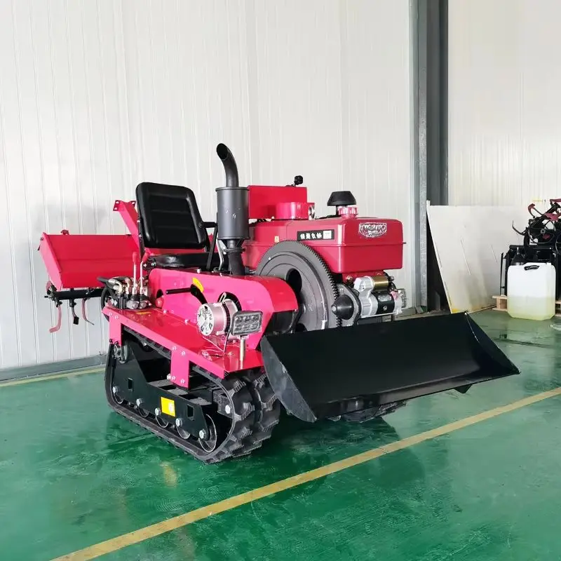

Customized High Efficiency Full Terrain Crawler Rotary Tiller Small Agricultural Crawler Tractor Plowing Cultivator