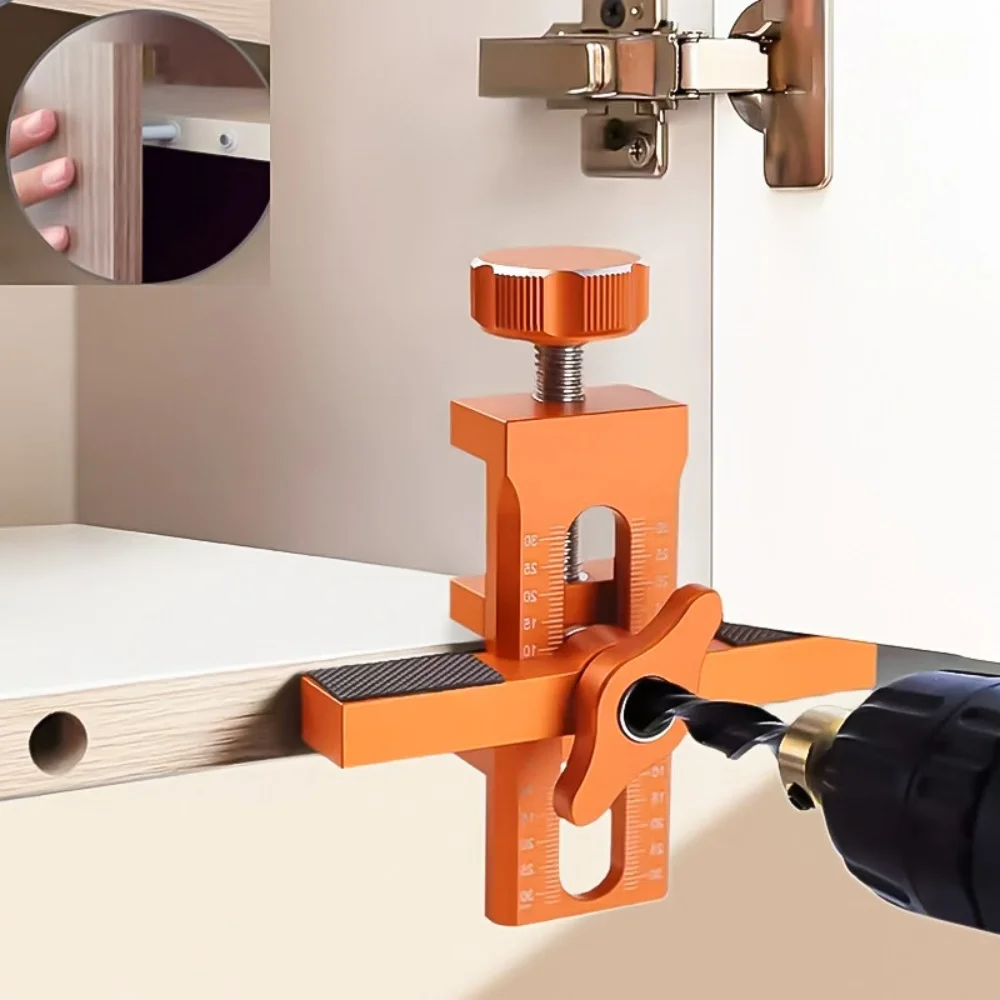 Cabinet Door Mounting Jig Quick Positioning 6/8/10mm Rebounder Punched Mounting Jig Wardrobe Cabinet Door Panel Installation