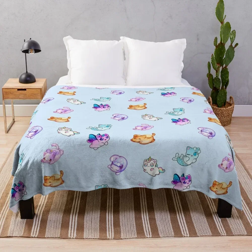 Meemeows Aphmau cat plush Mega Sticker Pack, Cute Cat Unicorn aphmau plushies Throw Blanket cosplay anime decorative Blankets