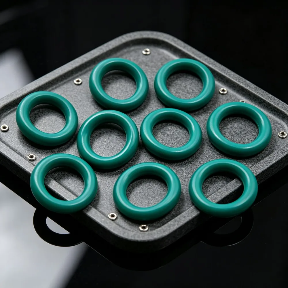 10Pcs CS 2.4mm FKM Green Fluoro Rubber O-Rings OD 6mm-32mm Oil Seal Gasket Fluorine Rubber Elastomer Circular Sealing Ring